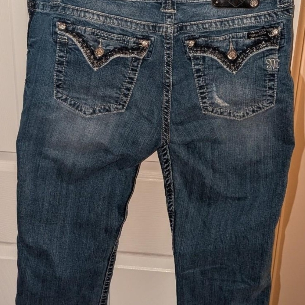 Miss Me Boot Cut Jeans with Embellished Pockets